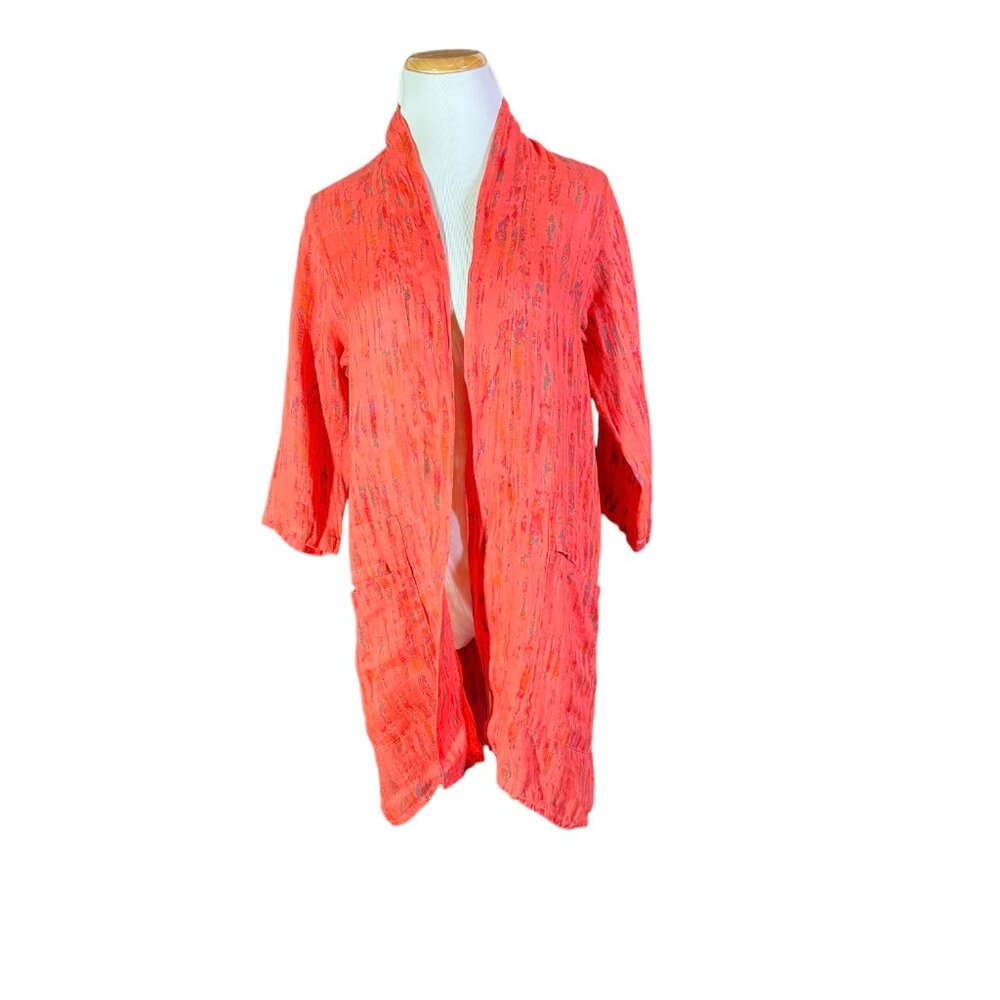 Click By Color Me Cotton Size S Open-Front Woven … - image 1